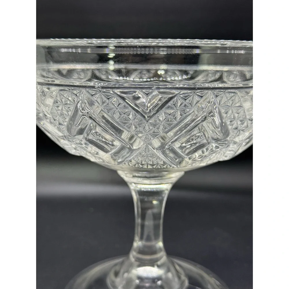 Bruce Higbee‎ ? Diamond Cut Compote Clear Vintage